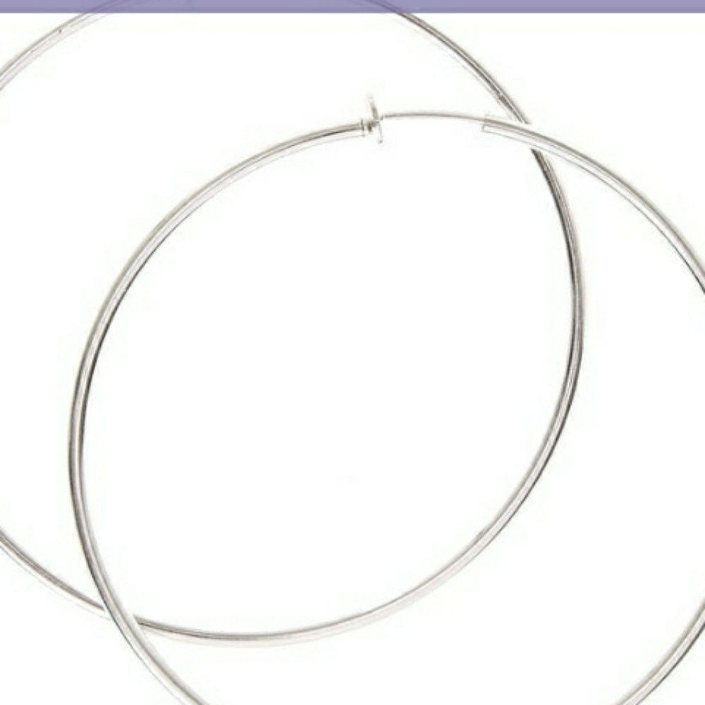 Sterling Silver Big Round Earrings